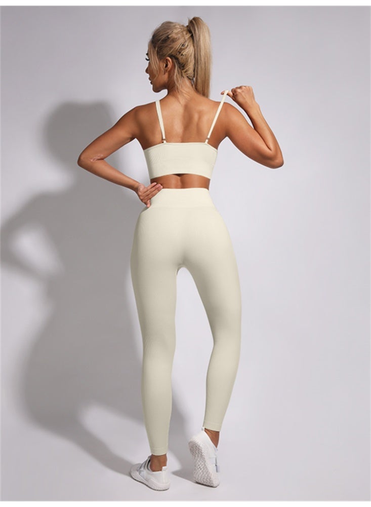 general Ribbed Yoga Set Sportswear Women Suit For fitness Seamless Sports Suit - Image 3