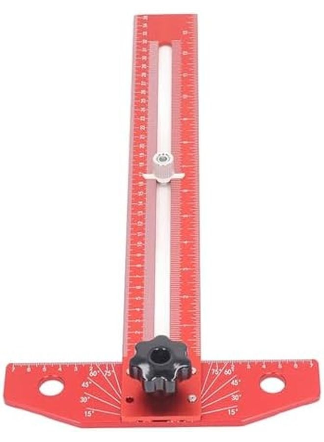 Aluminum Alloy T Square Ruler With Mechanical Pencil Accurate Multi Angle Marking Tool - Image 3