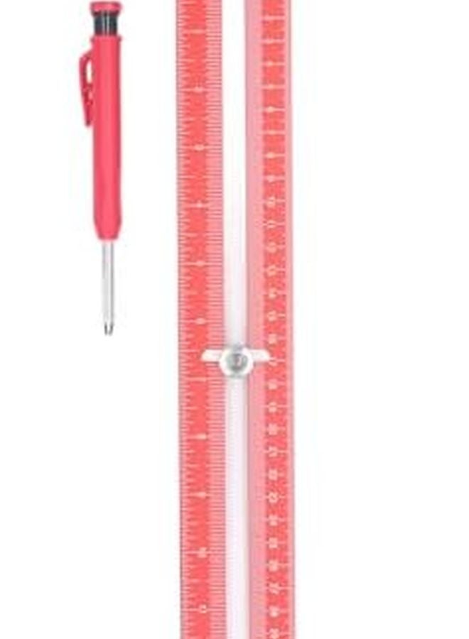 Aluminum Alloy T Square Ruler With Mechanical Pencil Accurate Multi Angle Marking Tool - Image 2