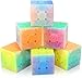 Vdealen 3x3x3 Speed Cube Set 6 Pack Speed Cube Bulk Magic Cube Set School Classroom Prize for Students Birthday Party Favors Stocking Stuffers Gifts for Kids Teens AdultsJelly Stickerless - Image 2