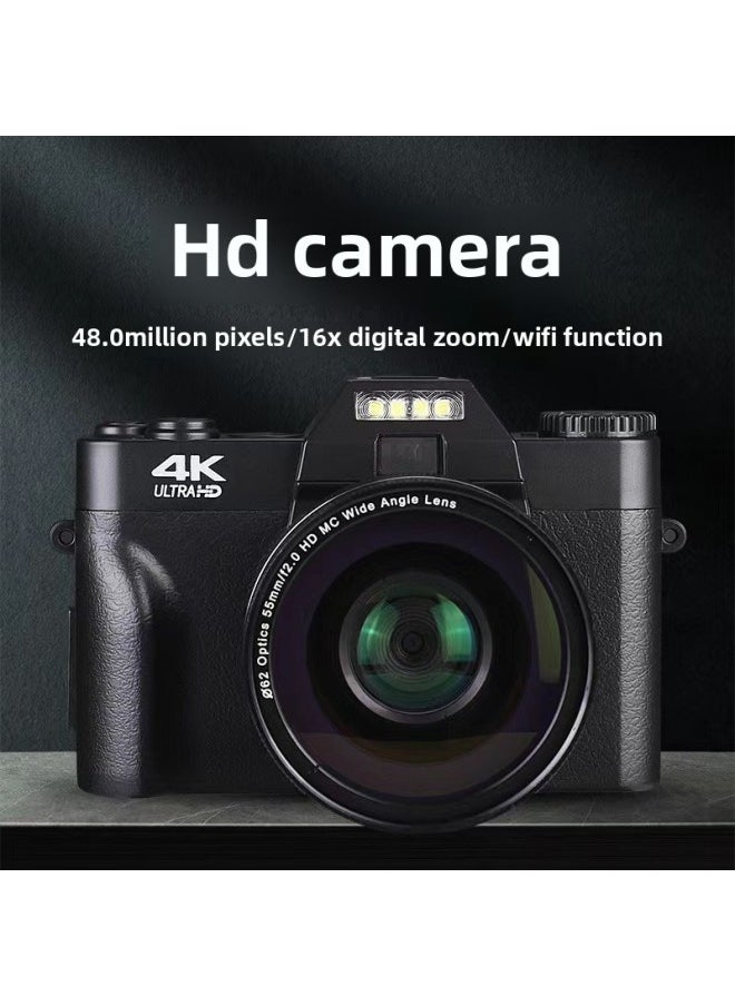 Generic 4K HD 48 Million Entry Retro Micro Single Digital Camera Home Travel WIFI Camera-Body Color:R10-black-simple Standard Configuration (pictured)  - Image 2