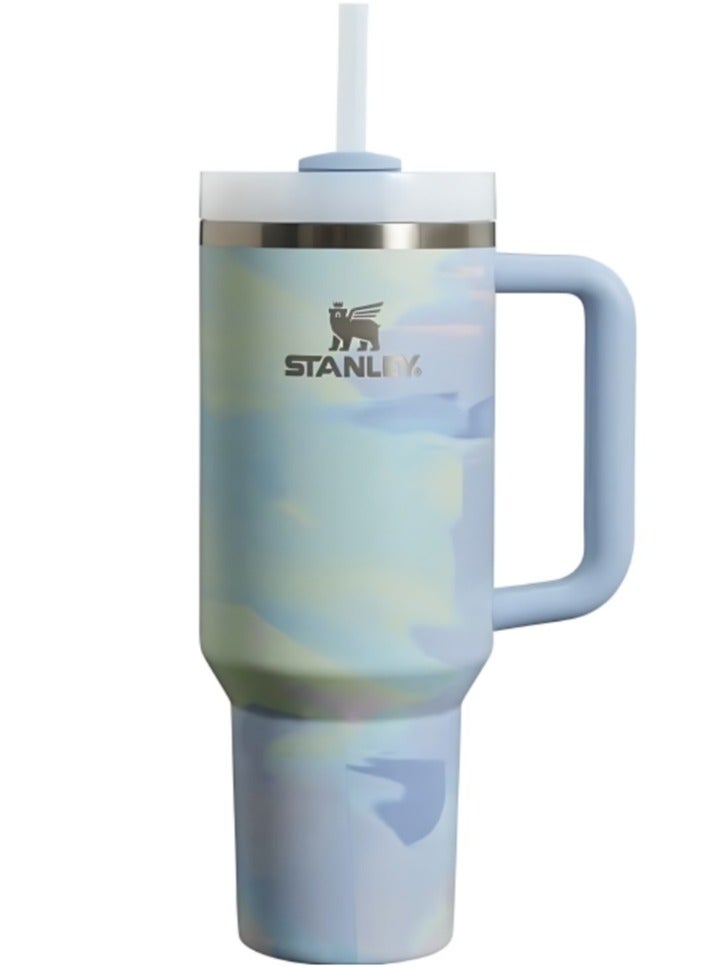 stanley Quencher H2.0 Tumbler with Handle and Straw | Flowstate 3-Position Lid | BPA-Free Stainless Steel Insulated Travel Cup | Cup Holder Compatible | Cool Serene Brushstroke| 40 oz - Image 3