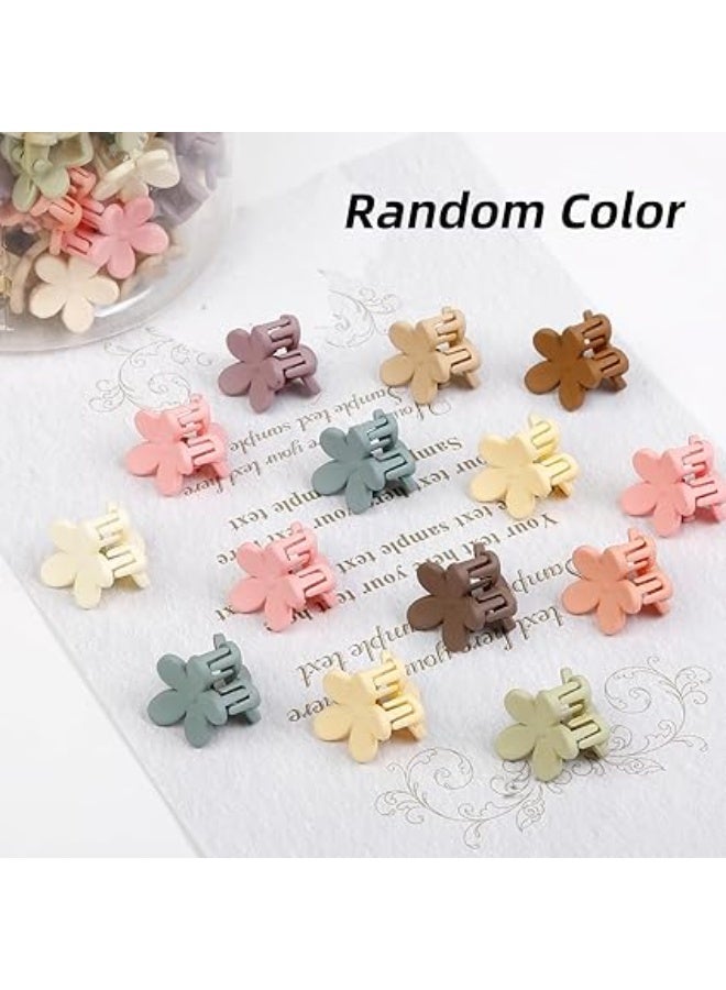 100 قطعة ملونة مصغرة الزهور مقاطع، طفل مصغرة مخلب مقاطع، لطيف الفك دبابيس و باريتس، ملحقات للنساء البنات الأطفال المراهقين (لون عشوائي) - Image 3
