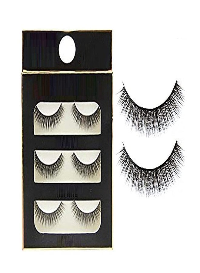 سكين بلس رموش صناعية سوداء طويلة وسميكة مصنوعة يدوياً من SKINPLUS مع غراء للعين - Image 3