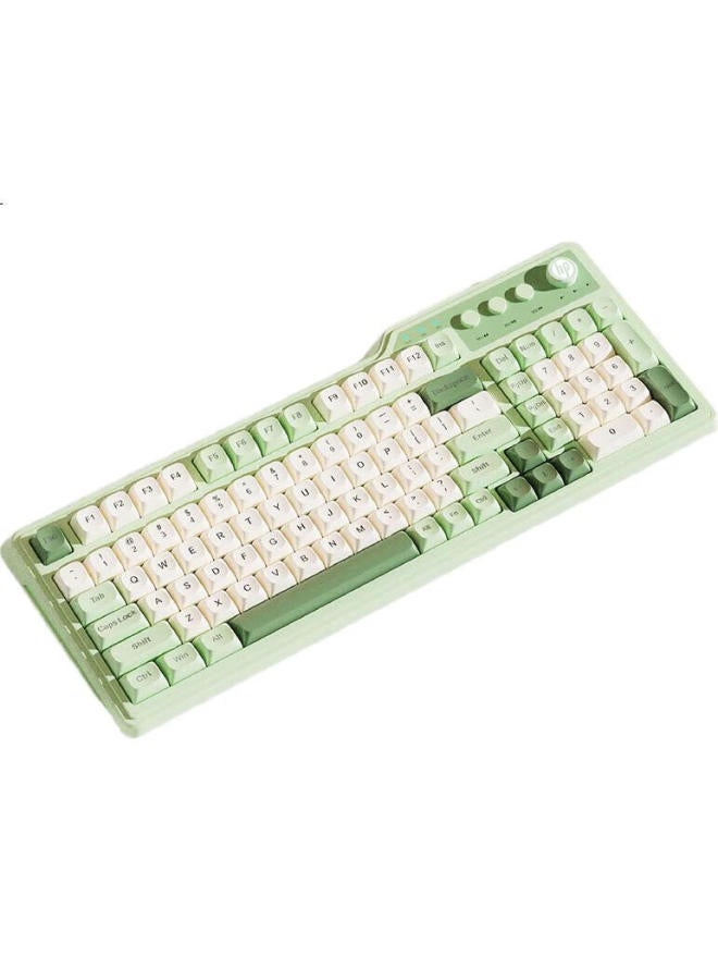 HP Hp K360 Wired Mechanical Keyboard Ergonomic Design For Office And Gaming, League Of Legends Esports Gaming Keyboard, Matcha Green, 98 Keys - Image 2
