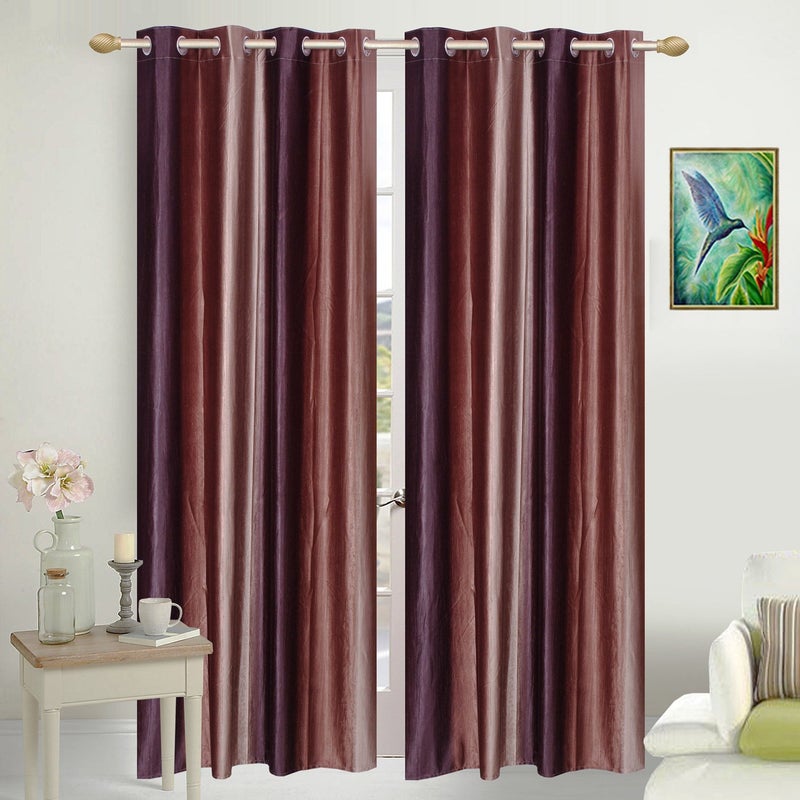 Milan Italian Curtain 7D Hybrid Printed Set of 2 Multi Color,Long Window- 4ft x 6ft,(Coffee, Brown & Camel) - Image 3
