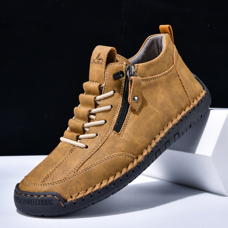 2025 Autumn/Winter New Men'S Martin Boots Mid-Low Casual Ankle Boots Unisex Versatile Side Zipper Women'S Shoes - Image 2