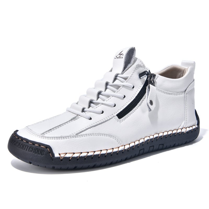 2025 Autumn/Winter New Men'S Martin Boots Mid-Low Casual Ankle Boots Unisex Versatile Side Zipper Women'S Shoes - Image 1