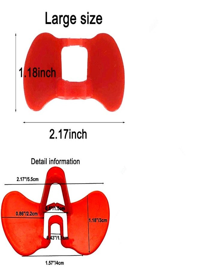 Weilan 50 Pieces Pinless Peepers for Chicken Blinders Pheasant Poultry Blinders Spectacles(Red/Large) - Image 2