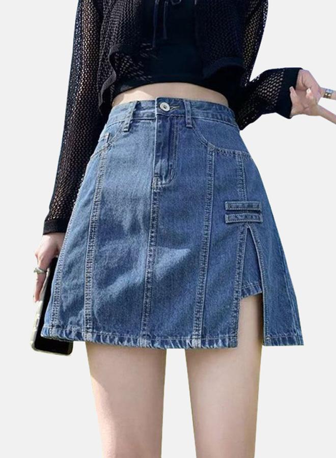 يونيكي تنورة جينز زرقاء بقصة - Image 2