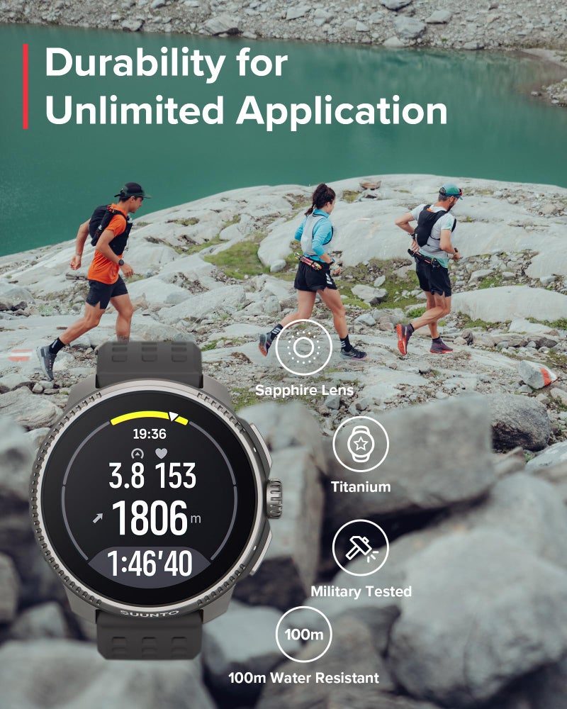 SUUNTO Race Sports Watch, GPS Tracker w/Clearer AMOLED Touchscreen, Dual-Band GNSS & Global Offline Map, 26-Day Standby, Supports 95+ Sports for Traning Insights & Recovery Metrics, Sapphire Lens,Ti - Image 4