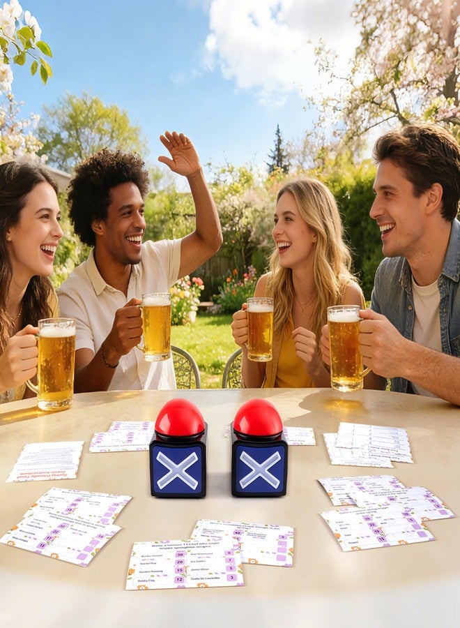 APUDWN Spring Friendly Feud Game with 2 Answer Buzzers, Fun Family Spring Party Games for Adults Teens Feud Card Trivia Quiz Activities for Holiday Party Family Office Group Team Building - Image 5