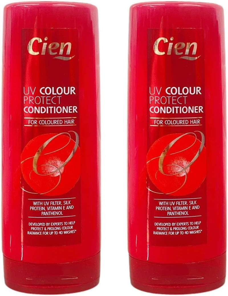 2 Cen UV Colour Protect Conditioner For Coloured Hair With UV Filter Silk Protein Vitamin E Panthenol 250mL Each TWIN PACK