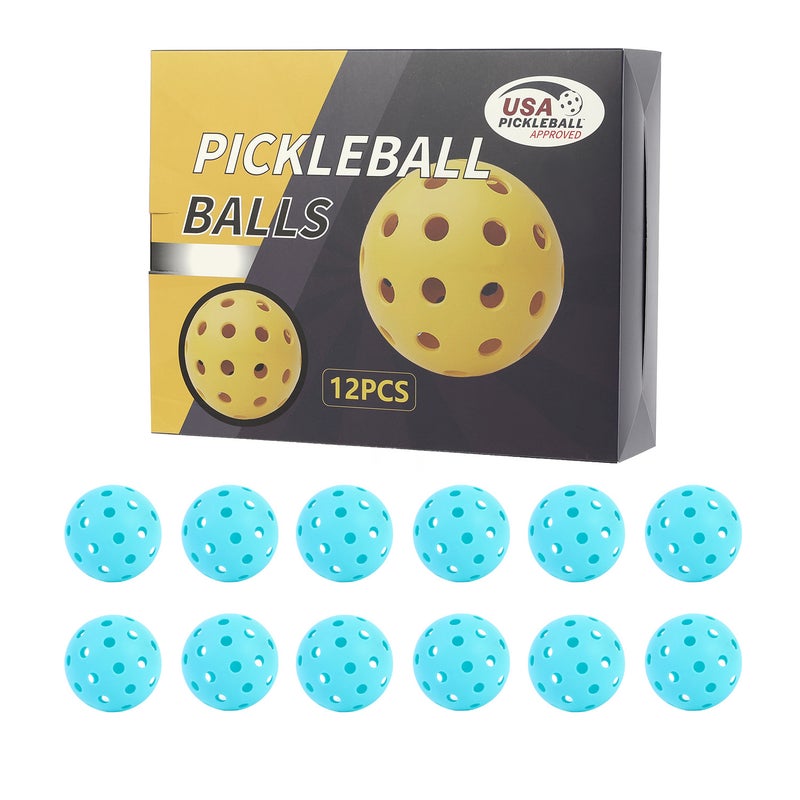 Generic Professional Glow Pickleball 40-Hole Gift Box Set 12 packed lake color 40 hole ball [color box packaging]]