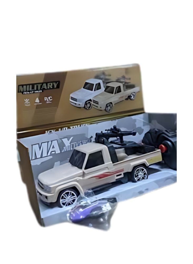 بريميم شاحنة لعبة عسكرية صغيرة – مركبة عسكرية تعمل بجهاز تحكم عن بُعد. - Image 1