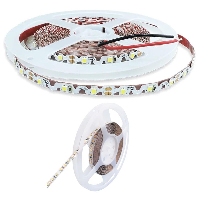 SNOOGG LED Strip Light Cool White 5V and 12V Adaptor USB Powered 5 Meter 300 LEDs Flexible Rope to Decorate Your Living Room Kitchen Cabinet Stare case Bedroom Kitchen 2 Pack of 5 Meter Each - Image 2