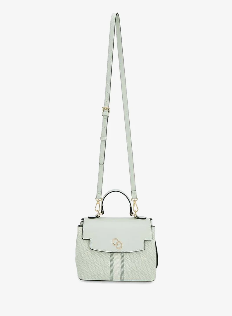 سيليست Printed Satchel Bag With Grab Handle