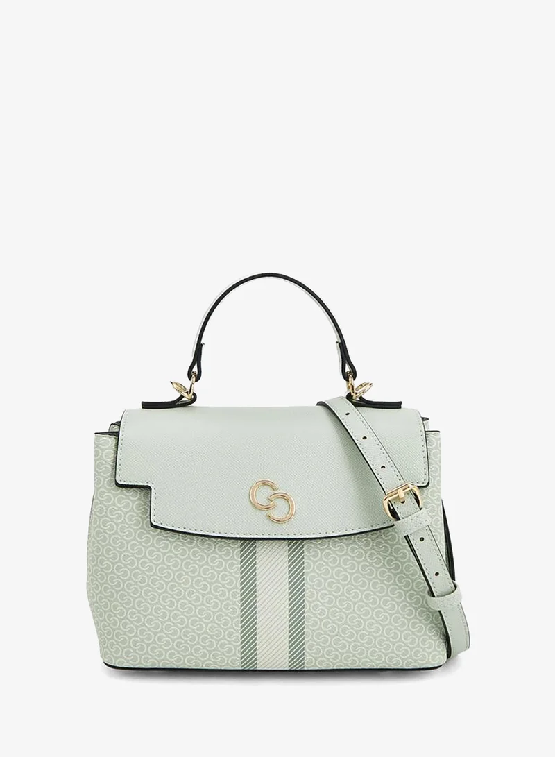 سيليست Printed Satchel Bag With Grab Handle