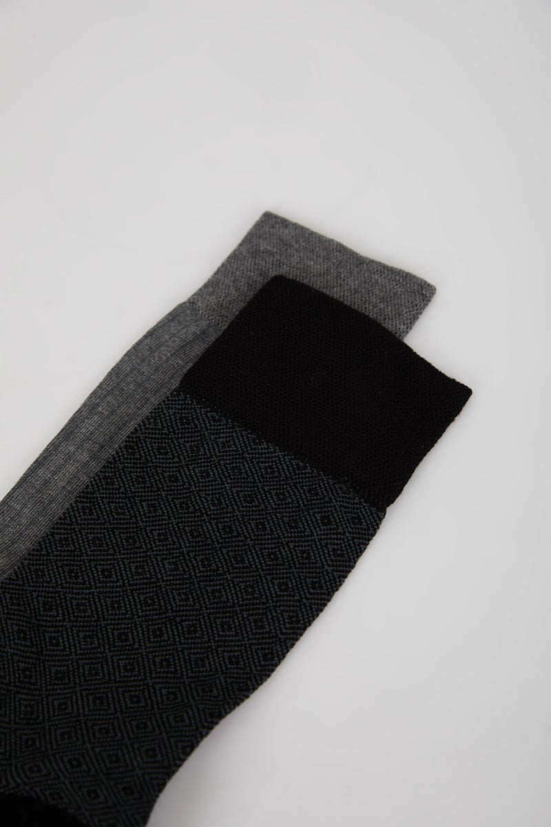 DeFacto Man Man Seamless Ultra Soft 2 Piece Bamboo Long Socks - Image 2