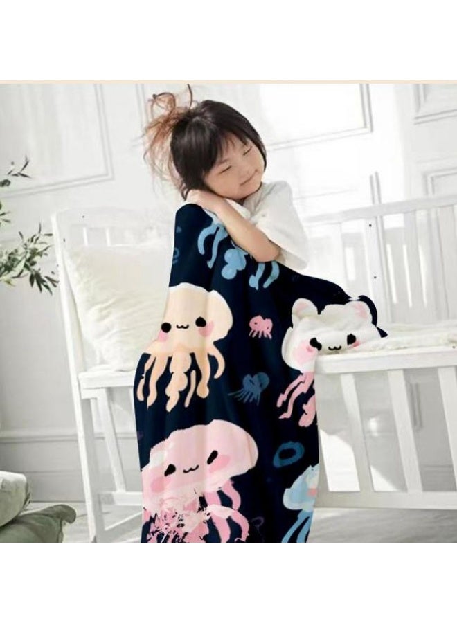 general Children's or student cartoon flannel thin blanket (warm and comfortable, suitable for sleep, games) 100cm*150cm - 310 - Image 4