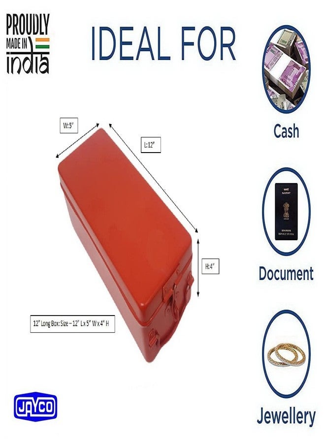 JAYCO Aluminum Empty Tool Storage Box (30 cm x 12 cm x 10 cm) (Red) - Image 4