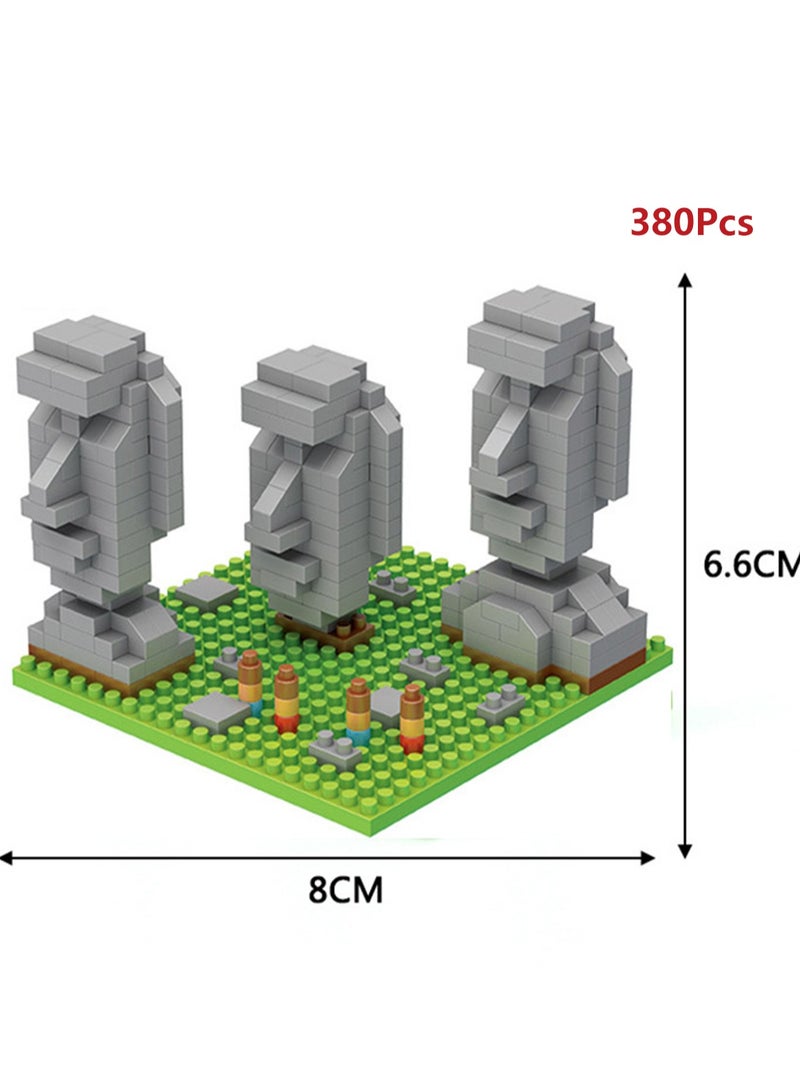 Loquat Children's Educational Assembly And Construction Toys Small Particle Assembly Building Blocks (Stone Statue 380Pcs) - Image 2
