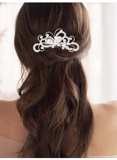 Latious Latious Silver Bride Wedding Hair Comb Crystal Bridal Hair Clip Rhinestones Hair Piece Butterflies Hair Accessories for Women and Girls 