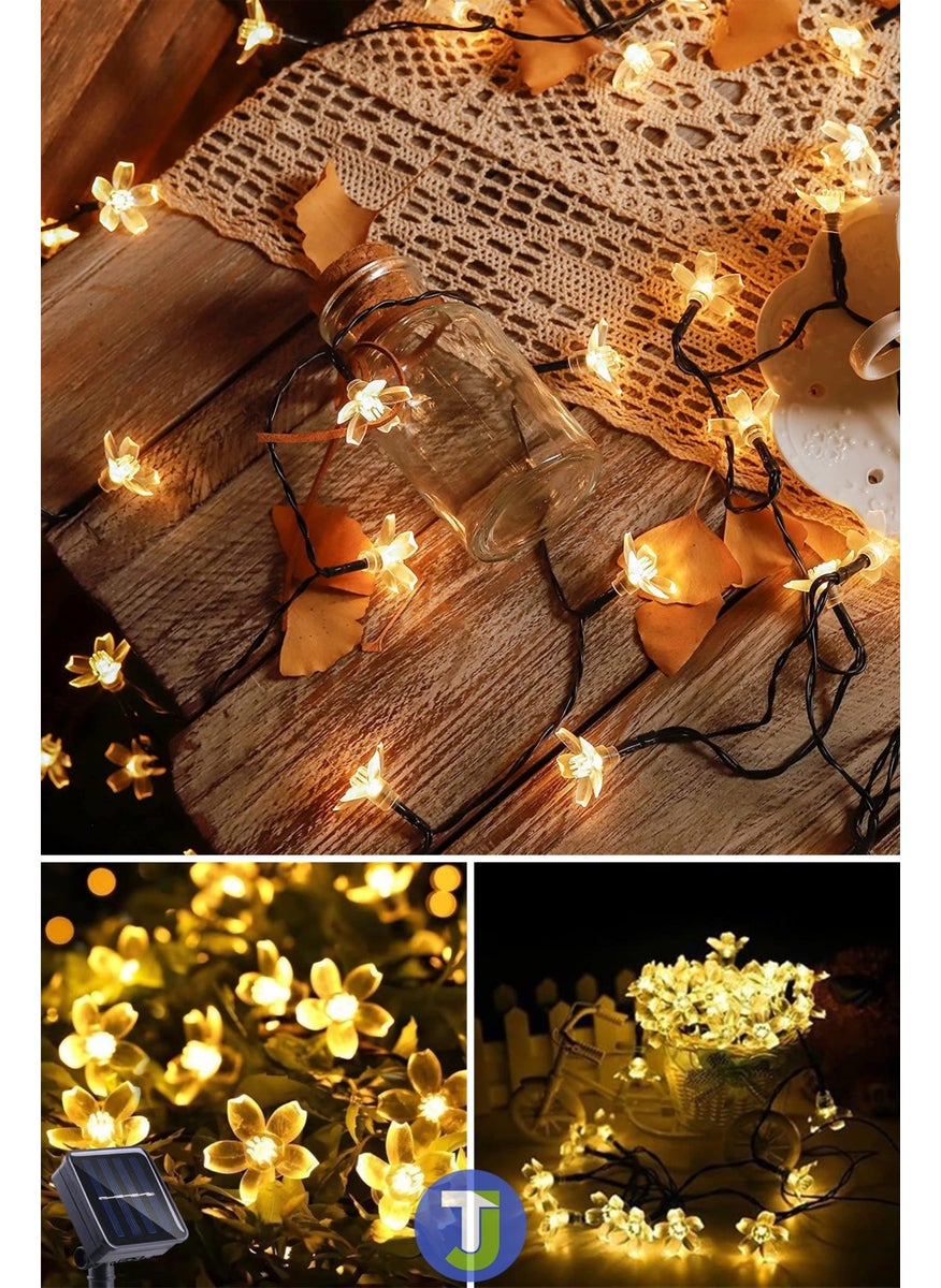 Technojet - 30 Flower LED Solar Daylight Garden Decoration Solar Powered Lighting Mode - Image 1