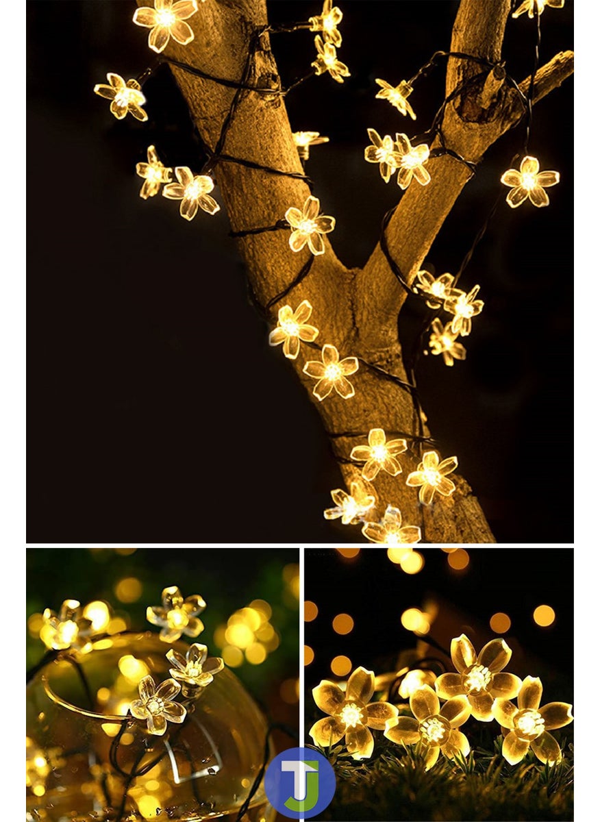 Technojet - 30 Flower LED Solar Daylight Garden Decoration Solar Powered Lighting Mode - Image 1