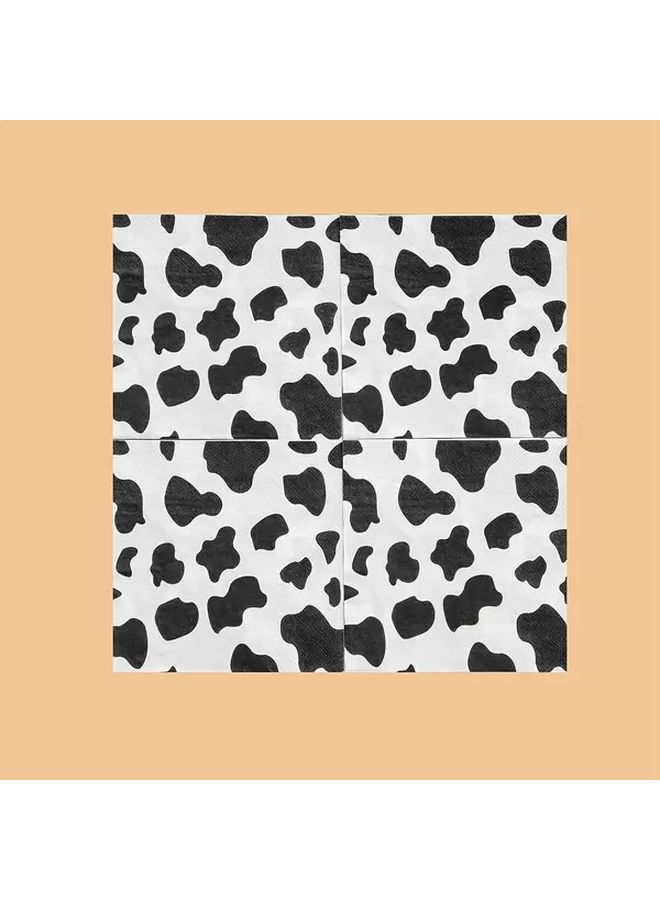 20Pcs Farm Cow Theme Napkins For Holiday Birthday Party - Image 3
