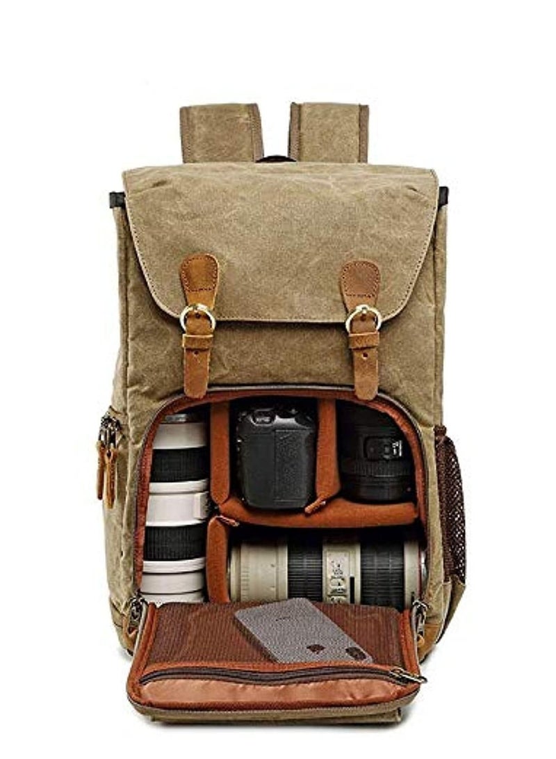 Canvas Waterproof Photography Bag Outdoor Wear-resistant Large Camera Photo Backpack Men for Nikon/Canon/Sony/Fujifilm  - Image 1