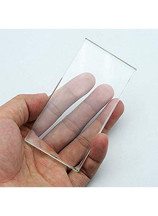 Sinen Pro Nail Art Painting Color Toning Glass Board Glass Makeup Palette Eyelash Extension Adhesive Glue Pallet Glass Palette Stand（2 X 4 Inch ） - Image 3