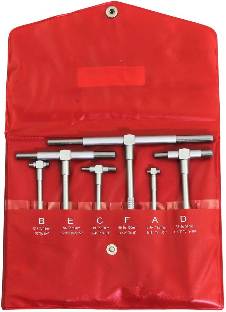 Anytime Tools 6 Piece Precision Telescopic T Bore Gauge Set (5/16" - 6") - Image 1