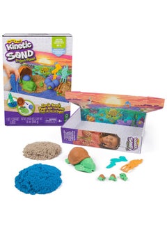 Kinetic Sand Kinetic Sand, Project Planet Turtle Beach, 14oz Play Sand, Tools & Molds, Sustainably Minded Eco Friendly Materials, Christmas Gifts for Kids Ages 3+  - Image 1