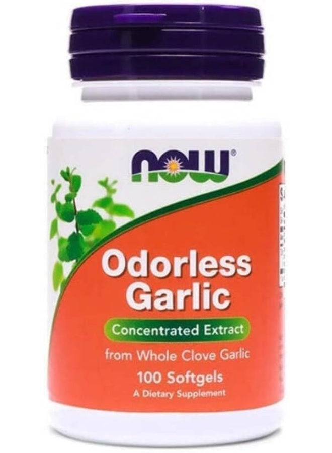 Pack Of 100 Foods Odorless Garlic Original Softgels