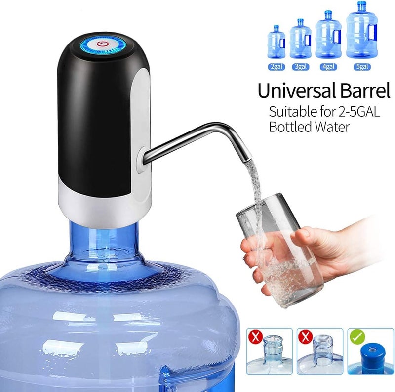 COOFANDY 5 Gallon Water Dispenser Pump Rechargeable Water Dispenser for 5 Gallon Bottle Bottom Loading Portable USB Charging Automatic Drinking Mini Water Jug Dispense - Image 3