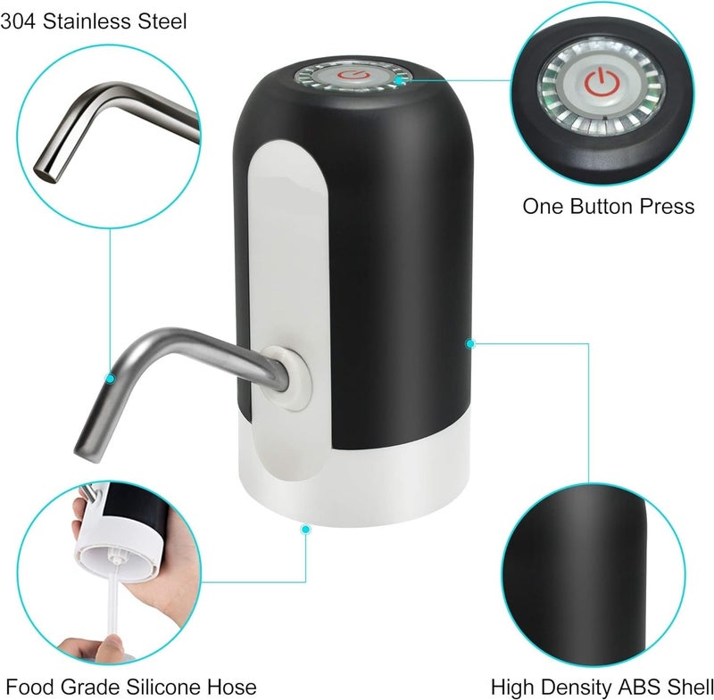 COOFANDY 5 Gallon Water Dispenser Pump Rechargeable Water Dispenser for 5 Gallon Bottle Bottom Loading Portable USB Charging Automatic Drinking Mini Water Jug Dispense - Image 4