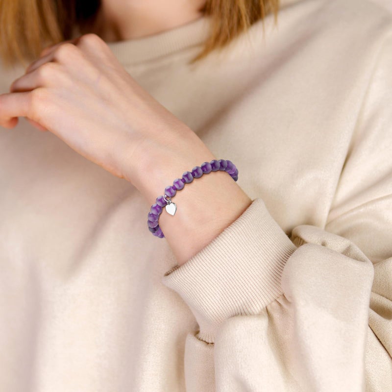 Blosssound 12 Set Valentine's Day Gifts for Coworkers Women Bracelets Inspirational Bulk Sometimes You Forget You're Awesome(Purple) - Image 3