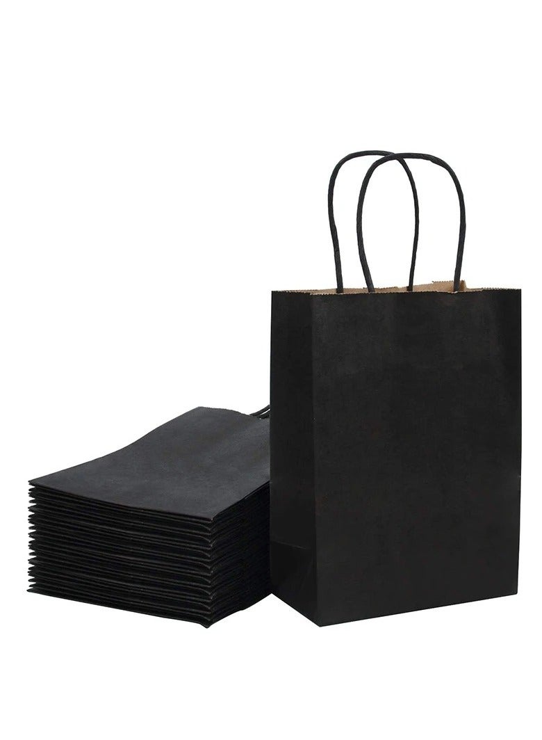 12pcs Black Kraft Paper Bag 21×11×27cm Birthday Gift Bag Wedding Celebrations Bags Party Gift Bags Ramadan Eid Gift Bags - Image 1