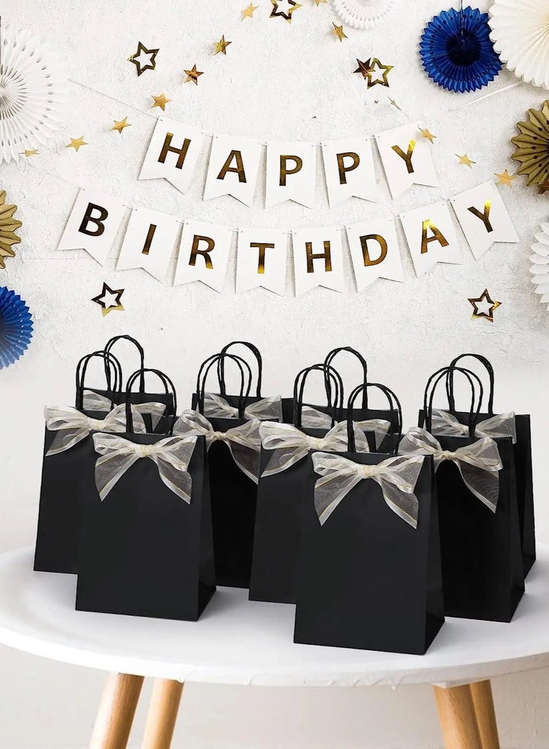 12pcs Black Kraft Paper Bag 21×11×27cm Birthday Gift Bag Wedding Celebrations Bags Party Gift Bags Ramadan Eid Gift Bags - Image 4