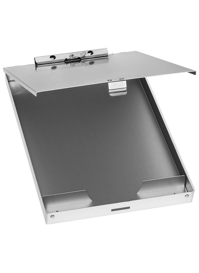 Blue Summit Supplies Aluminum Storage Clipboard 1 Compartment Clip For Letter Paper Great For Office Jobsite Or Classroom  - Image 1