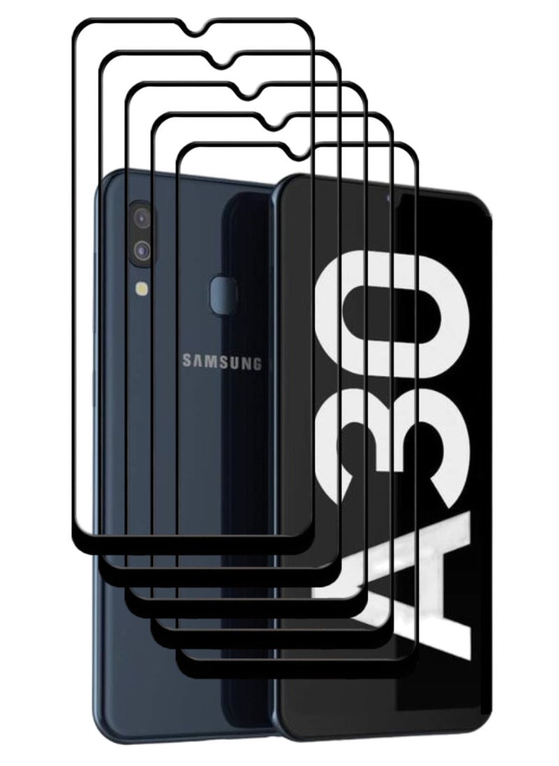 ACLIX 5 Pieces Antistatic ESD Dustproof Premium Quality High Definition Tempered Glass Screen Protector Designed For Samsung Galaxy A30 - Image 1