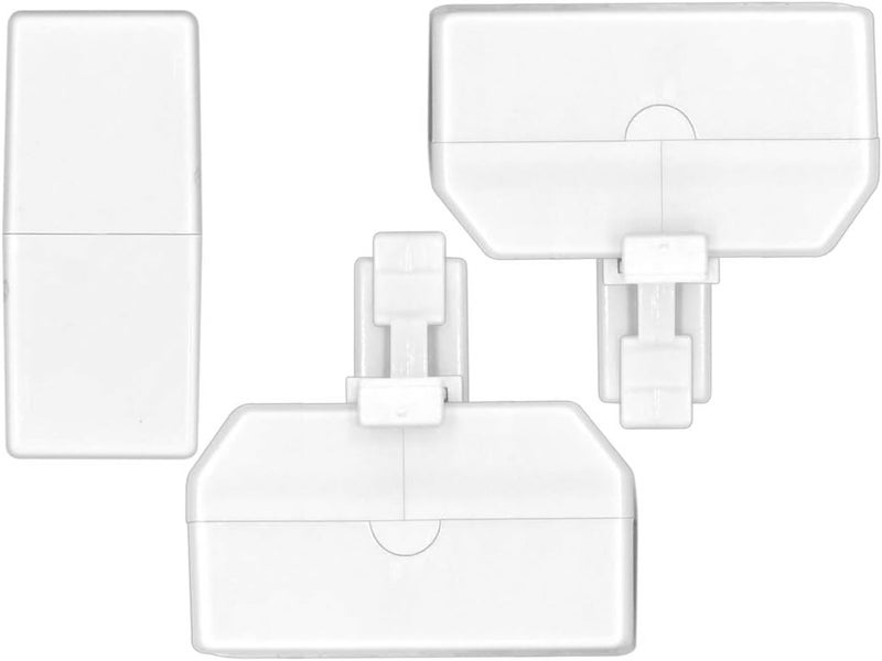 NECABLES 2+1Pack 2pcs Phone Jack Splitter 2 Line Adapter RJ11 1 Male to 3 Females (L1, L2, L1+L2) and 1pc Telephone Line Coupler White - Image 3