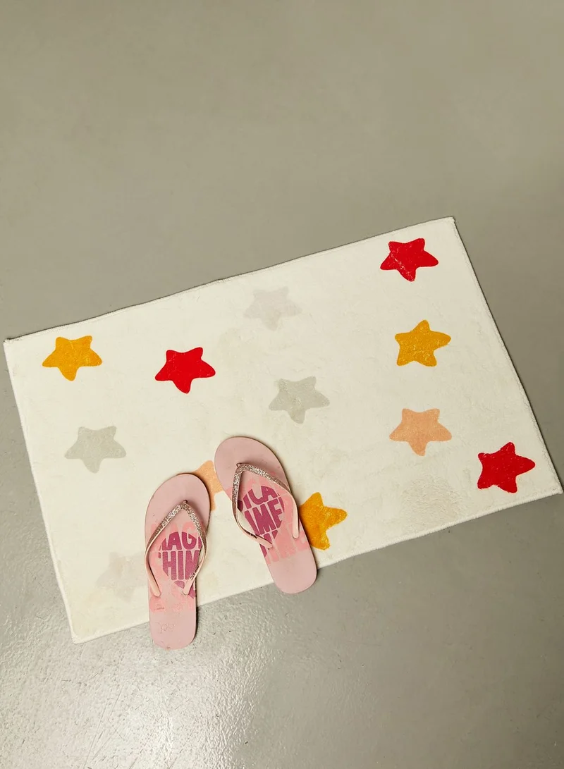 Pink Cactus Bright Stars Rug 80 X 50Cm