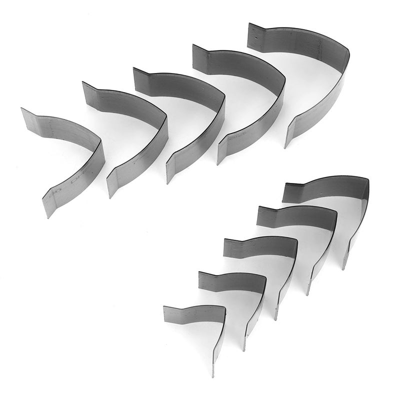 مجموعة قواطع القرميد الحفرية للجلد على شكل V - 3 أشكال (مربع، دائري، ذيل سيف) عالية القوة والصلابة لصناعة الجلد وصناعة الأنماط من الكرتون والعلامات - Image 3