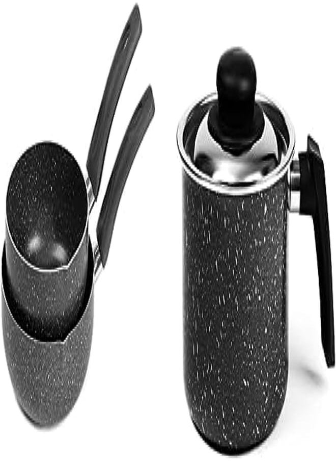 LAZORD Lazord granite casseroles set (2 piece, 14/16, black) + Granite - size 14 - black 