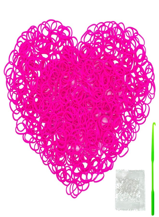 WEI LONG 4200+ Loom Rubber Bands Colorful Rubber Band Loom Refill Kit for Boy Girl DIY Craft Gift Set Unique Bright Colors/Pink - Image 1