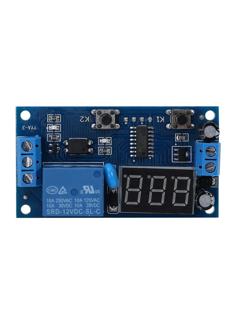 REES52 REES52 DC 12V Infinite Cycle Delay Timing Timer Relay ON Off Switch Loop Module with LED Display  - Image 3
