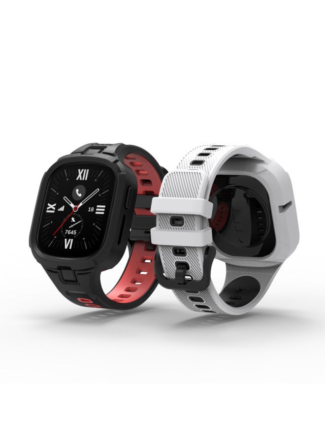 Loquat Applicable HONOR Watch 4-in-one Strap Smart Watch HONOR Watt4 Drop-resistant Sports Strap-Color:Stretch Blue 【monochrome Sports Strap】】  - Image 4