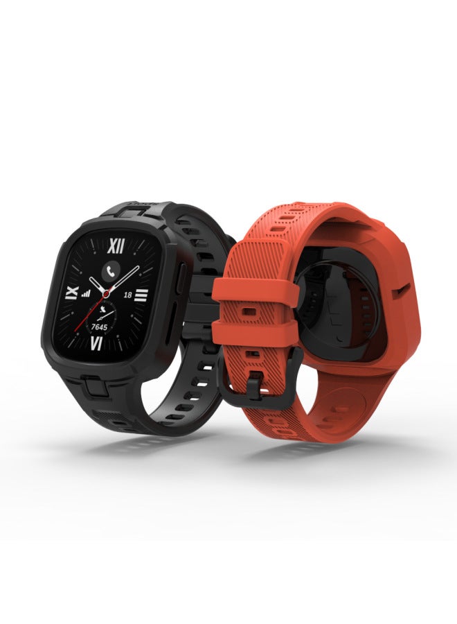 Loquat Applicable HONOR Watch 4-in-one Strap Smart Watch HONOR Watt4 Drop-resistant Sports Strap-Color:Stretch Blue 【monochrome Sports Strap】】  - Image 5
